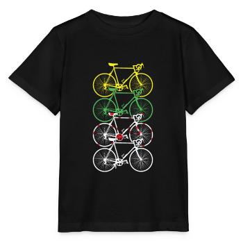 Fahrrad - Stanley/Stella Kinder T-Shirt MINI CREATOR  - Schwarz - Vorne - Mikhail (115cm)