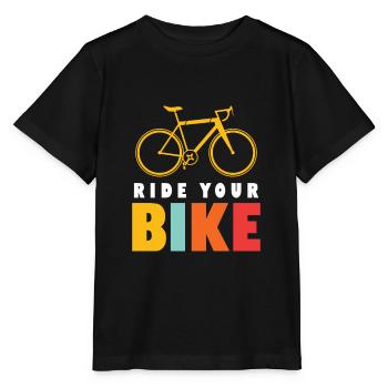 bicycle - Stanley/Stella MINI CREATOR Kids’ T-Shirt - black - Front - Mikhail (115cm)
