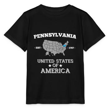 Pennsylvanie - T-shirt bio MINI CREATOR Stanley/Stella Enfant - noir - Devant - Mikhail (115cm)