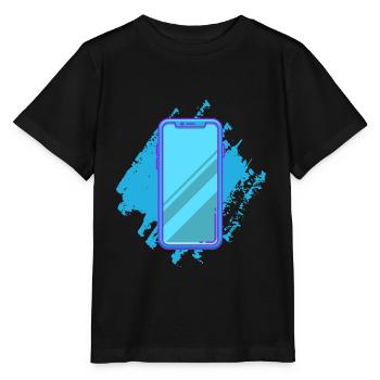 Smartphone, cadeau téléphone portable tablette téléphone jeu - T-shirt bio MINI CREATOR Stanley/Stella Enfant - noir - Devant - Mikhail (115cm)