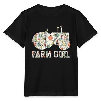 Farm Girl Farming - Stanley/Stella MINI CREATOR Kids’ T-Shirt - black - Front - Mikhail (115cm)