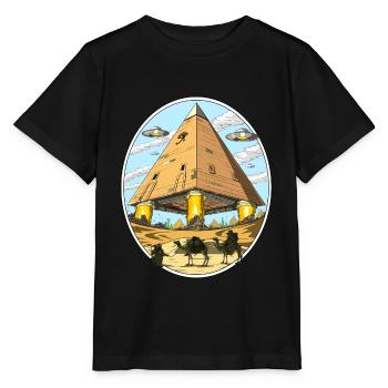 Ausländer-Raum Anunnaki UFO der ägyptischen Pyramiden - Stanley/Stella Kinder T-Shirt MINI CREATOR  - Schwarz - Vorne - Mikhail (115cm)