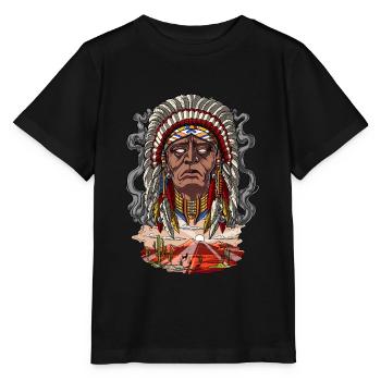 Native American Chief Indian Headdress - Stanley/Stella MINI CREATOR Kids’ T-Shirt - black - Front - Mikhail (115cm)