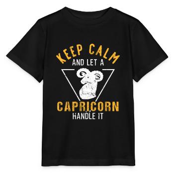 Capricorne - T-shirt bio MINI CREATOR Stanley/Stella Enfant - noir - Devant - Mikhail (115cm)