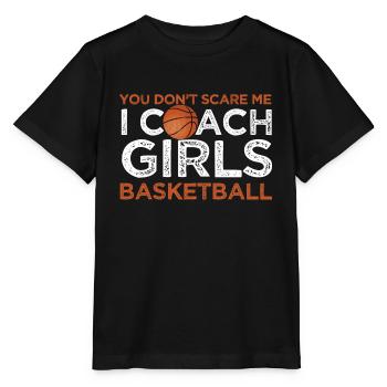 Tu ne me fais pas peur, je m'entraîne au basketball féminin - T-shirt bio MINI CREATOR Stanley/Stella Enfant - noir - Devant - Mikhail (115cm)