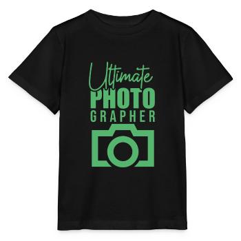 Kameramann - Stanley/Stella Kinder T-Shirt MINI CREATOR  - Schwarz - Vorne - Mikhail (115cm)