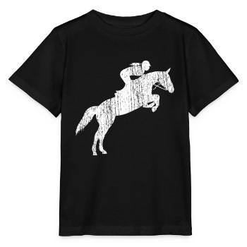 show jumping - Stanley/Stella MINI CREATOR Kids’ T-Shirt - black - Front - Mikhail (115cm)