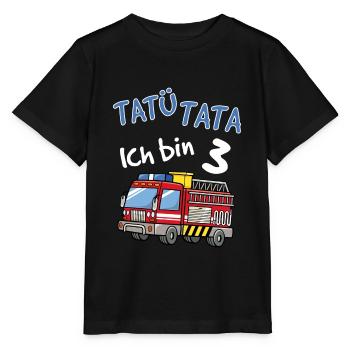 Enfants 3 anniversaire Chemise pompiers garçons 3 ans - T-shirt bio MINI CREATOR Stanley/Stella Enfant - noir - Devant - Mikhail (115cm)