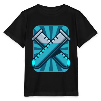 Tubes à essai, laboratoire de chimie en cadeau - T-shirt bio MINI CREATOR Stanley/Stella Enfant - noir - Devant - Mikhail (115cm)