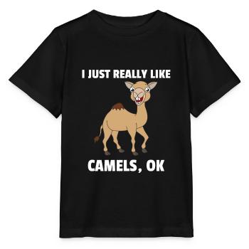 Kamel Kamele Tierliebe Liebhaber Geschenk - Stanley/Stella Kinder T-Shirt MINI CREATOR  - Schwarz - Vorne - Mikhail (115cm)