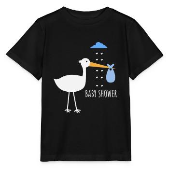 Babyparty Storch - Stanley/Stella Kinder T-Shirt MINI CREATOR  - Schwarz - Vorne - Mikhail (115cm)