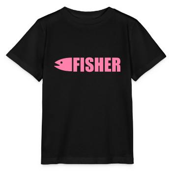 Poissons Poissons Poissons Pêche - T-shirt bio MINI CREATOR Stanley/Stella Enfant - noir - Devant - Mikhail (115cm)