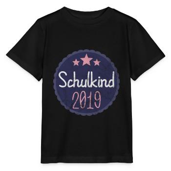 Einschulung 1. Erste Klasse Schulkind Schulanfang - Stanley/Stella Kinder T-Shirt MINI CREATOR  - Schwarz - Vorne - Mikhail (115cm)