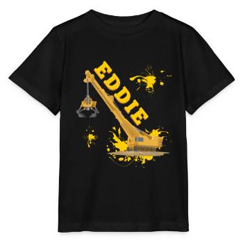 Eddie pelle pelle grue - T-shirt bio MINI CREATOR Stanley/Stella Enfant - noir - Devant - Mikhail (115cm)