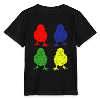 Les poussins - T-shirt bio MINI CREATOR Stanley/Stella Enfant - noir - Devant - Mikhail (115cm)