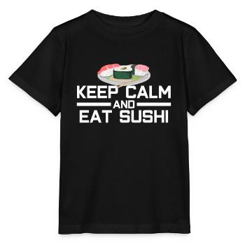 Sushi Sushi Sushi - Stanley/Stella Kinder T-Shirt MINI CREATOR  - Schwarz - Vorne - Mikhail (115cm)