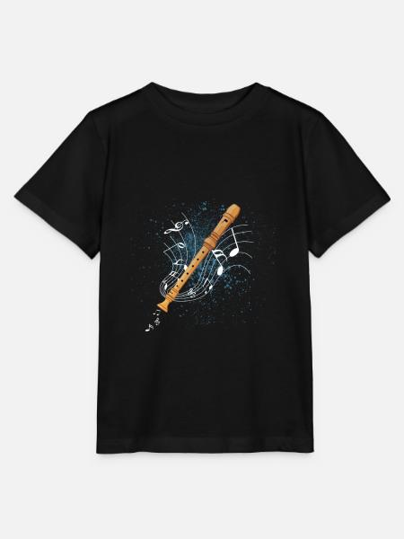 Blockflöte - Stanley/Stella Kinder T-Shirt MINI CREATOR  - Schwarz