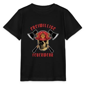 fire Department - Stanley/Stella MINI CREATOR Kids’ T-Shirt - black - Front - Mikhail (115cm)