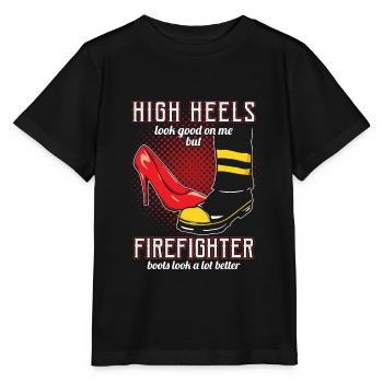 fire Department - Stanley/Stella MINI CREATOR Kids’ T-Shirt - black - Front - Mikhail (115cm)