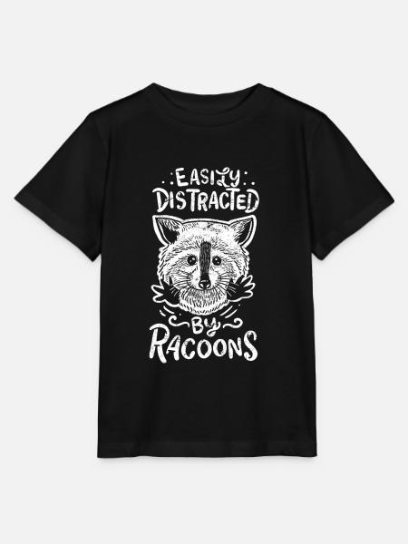 Raccoon Raccoon Raccoon - Stanley/Stella MINI CREATOR Kids’ T-Shirt - black