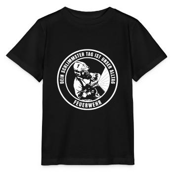 fire Department - Stanley/Stella MINI CREATOR Kids’ T-Shirt - black - Front - Mikhail (115cm)