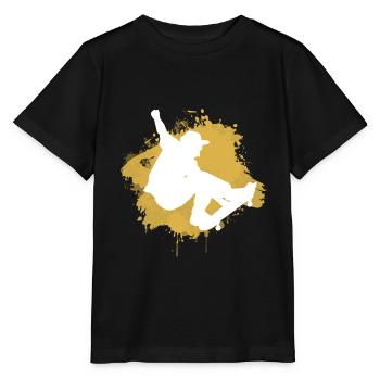Skate Skater Skateboard Skaten Graffiti - Stanley/Stella Kinder T-Shirt MINI CREATOR  - Schwarz - Vorne - Mikhail (115cm)