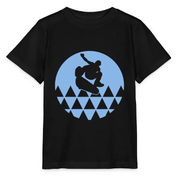 Skate Skater Skateboard Skaten Blau - Stanley/Stella Kinder T-Shirt MINI CREATOR  - Schwarz - Vorne - Mikhail (115cm)