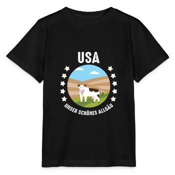 Urlaub im Allgäu Unser schönes Allgäu - Stanley/Stella Kinder T-Shirt MINI CREATOR  - Schwarz - Vorne - Mikhail (115cm)
