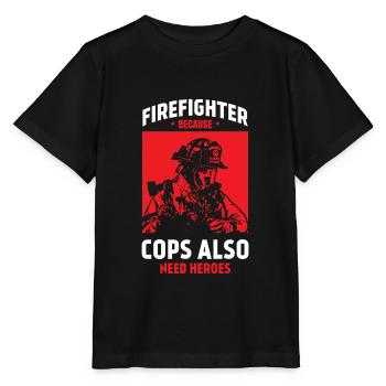 fire Department - Stanley/Stella MINI CREATOR Kids’ T-Shirt - black - Front - Mikhail (115cm)
