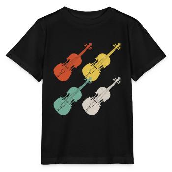 Geige Geige Geige - Stanley/Stella Kinder T-Shirt MINI CREATOR  - Schwarz - Vorne - Mikhail (115cm)
