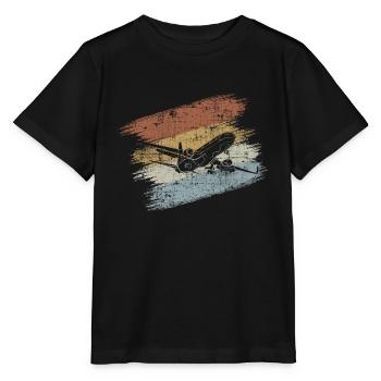 Avion avion avion - T-shirt bio MINI CREATOR Stanley/Stella Enfant - noir - Devant - Mikhail (115cm)