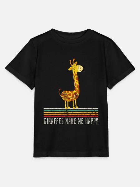 Giraffe - Stanley/Stella Kinder T-Shirt MINI CREATOR  - Schwarz