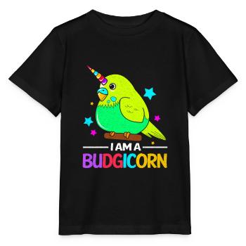 Budgie - Stanley/Stella MINI CREATOR Kids’ T-Shirt - black - Front - Mikhail (115cm)