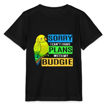 Welli budgie ornamental bird pet aviculture - Stanley/Stella MINI CREATOR Kids’ T-Shirt - black - Front - Mikhail (115cm)