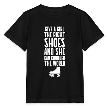 Rollschuhlaufen - Stanley/Stella Kinder T-Shirt MINI CREATOR  - Schwarz - Vorne - Mikhail (115cm)