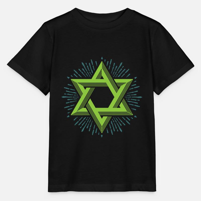 Etoile de David, religion hexagram Judaïsme Juif - T-shirt bio MINI CREATOR Stanley/Stella Enfant - noir