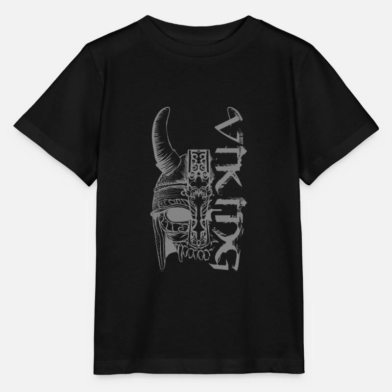 Crâne Viking Celtes Teutons - T-shirt bio MINI CREATOR Stanley/Stella Enfant - noir