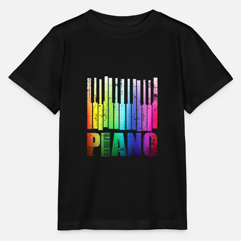 piano - T-shirt bio MINI CREATOR Stanley/Stella Enfant - noir