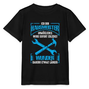 Hausmeister Unmögliches wird sofort erledigt - Stanley/Stella Kinder T-Shirt MINI CREATOR  - Schwarz - Vorne - Mikhail (115cm)