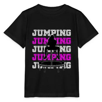 Jumping Trampolin Fitness Workout Trendsport - Stanley/Stella Kinder T-Shirt MINI CREATOR  - Schwarz - Vorne - Mikhail (115cm)