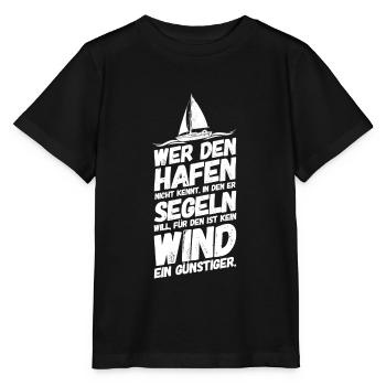 Segeln Segelboot Segelsport Segler Hafen - Stanley/Stella Kinder T-Shirt MINI CREATOR  - Schwarz - Vorne - Mikhail (115cm)