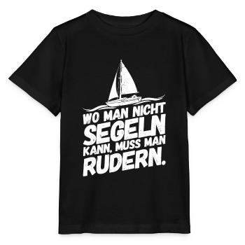 Segeln Segelboot Segelsport Segler Rudern - Stanley/Stella Kinder T-Shirt MINI CREATOR  - Schwarz - Vorne - Mikhail (115cm)