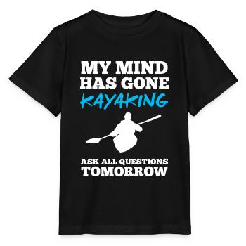 Kajakfahren paddeln - Stanley/Stella Kinder T-Shirt MINI CREATOR  - Schwarz - Vorne - Mikhail (115cm)