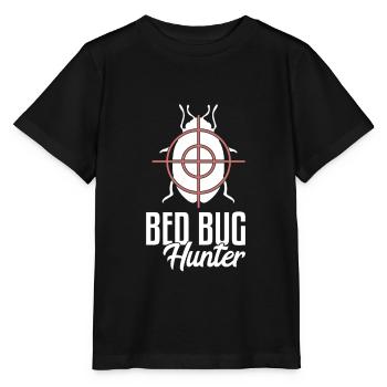 Bed Bug Hunter | Bed bugs, insects, hostel - Stanley/Stella MINI CREATOR Kids’ T-Shirt - black - Front - Mikhail (115cm)
