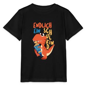 Enfin un cadeau d'inscription d'écolier de première année - T-shirt bio MINI CREATOR Stanley/Stella Enfant - noir - Devant - Mikhail (115cm)