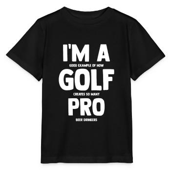 Golfing - Stanley/Stella MINI CREATOR Kids’ T-Shirt - black - Front - Mikhail (115cm)