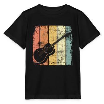 Gitarre - Stanley/Stella Kinder T-Shirt MINI CREATOR  - Schwarz - Vorne - Mikhail (115cm)