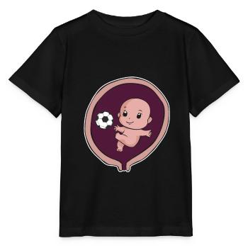 Grossesse naissance naissance bébé football - T-shirt bio MINI CREATOR Stanley/Stella Enfant - noir - Devant - Mikhail (115cm)