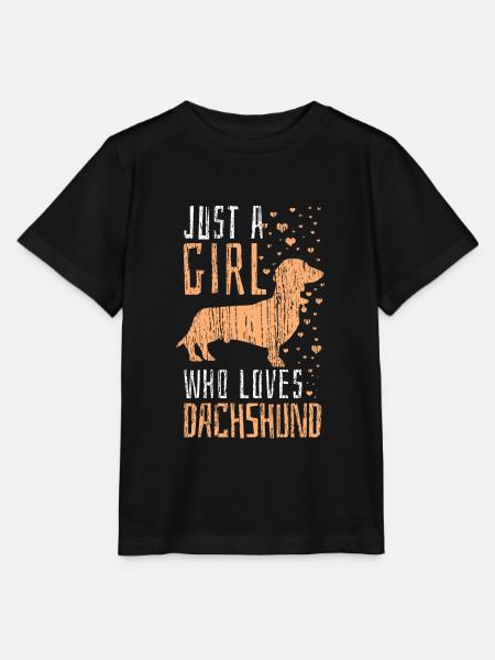 Dackel Hund - Stanley/Stella Kinder T-Shirt MINI CREATOR  - Schwarz