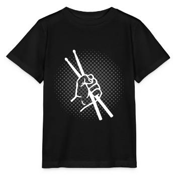 Batteur batteur Drumsticks cadeau musiciens - T-shirt bio MINI CREATOR Stanley/Stella Enfant - noir - Devant - Mikhail (115cm)
